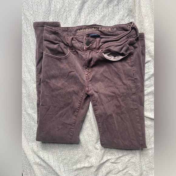 Burgundy American Eagle Jegging - Picture 1 of 9